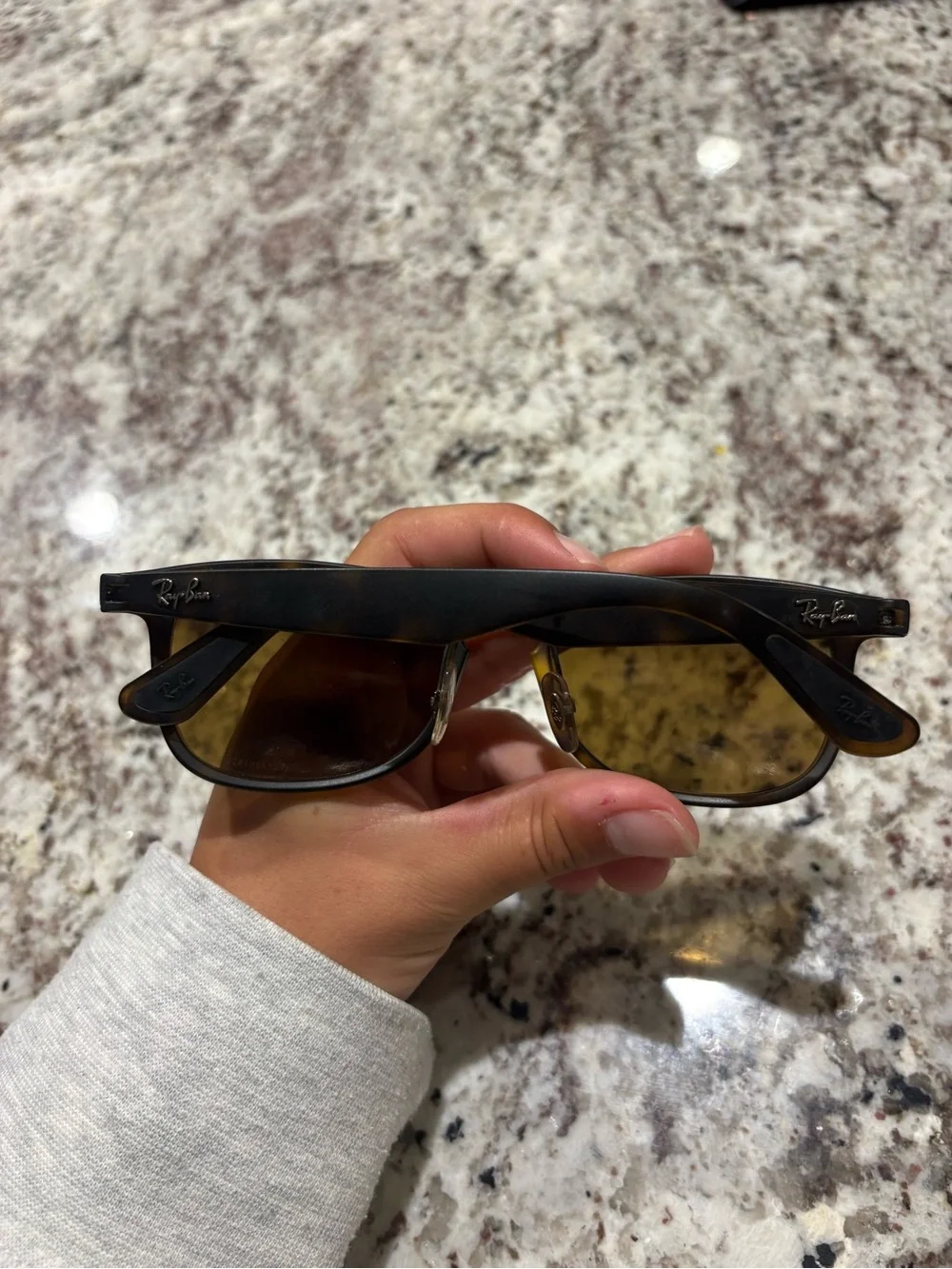 Men's Brown Tortoiseshell Polarized Swim Sunglasses